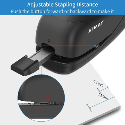 AFMAT Electric Stapler for Desk, Automatic Stapler Desktop, Office Staplers Electric, with Reload Reminder & Release Button, 25 Sheets Capacit