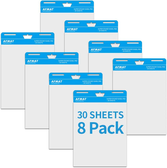Sticky Easel Pad, 8 Pads, 25 x 30 Inches UPGRADED Anchor Chart Paper-YY03